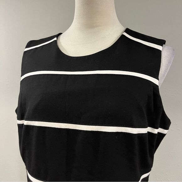 Ellen Tracy Striped Sleeveless knee length Dress size 12 - Picture 2 of 14